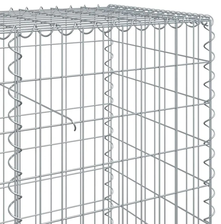 horganyzott vas gabion kosár fedéllel 700 x 50 x 100 cm