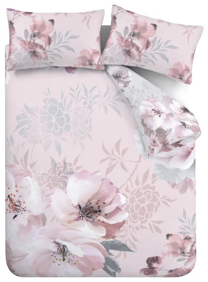 Dramatic Floral rózsaszín ágyneműhuzat, 135 x 200 cm - Catherine Lansfield