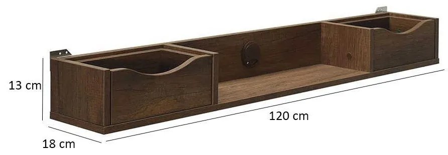 Fali polc Cordelia (dió) . Akció -22%. 1109382