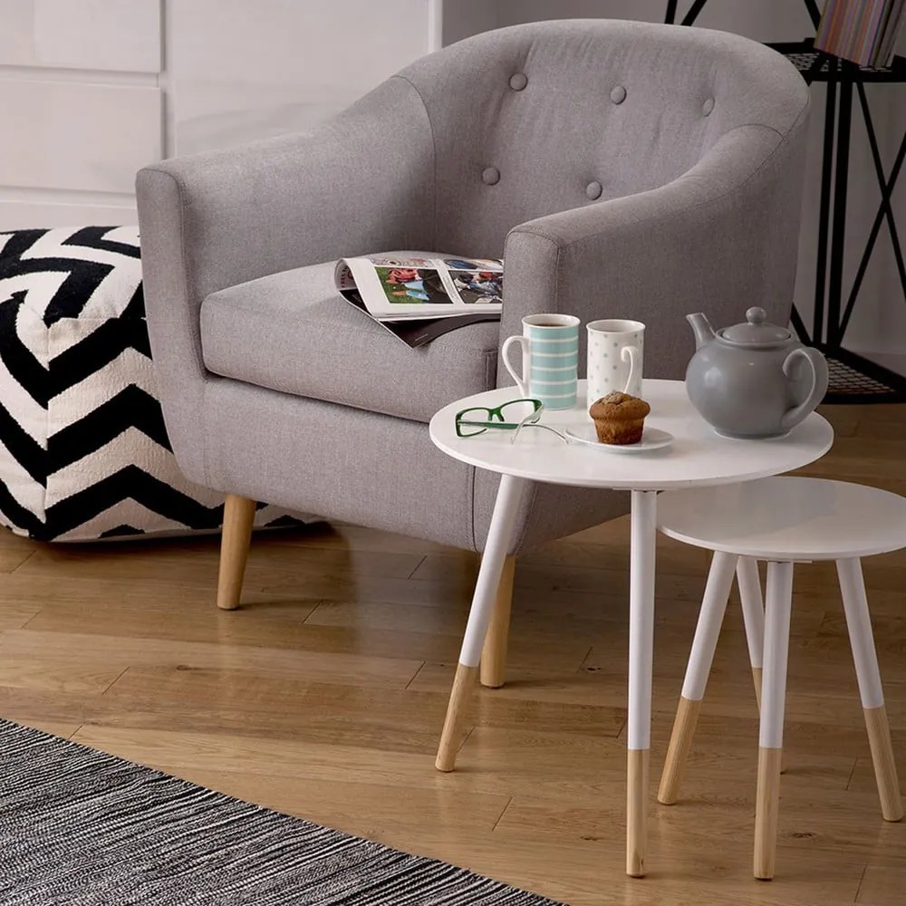 Kerek tárolóasztal szett 2 db-os ø 48 cm Viborg – Premier Housewares