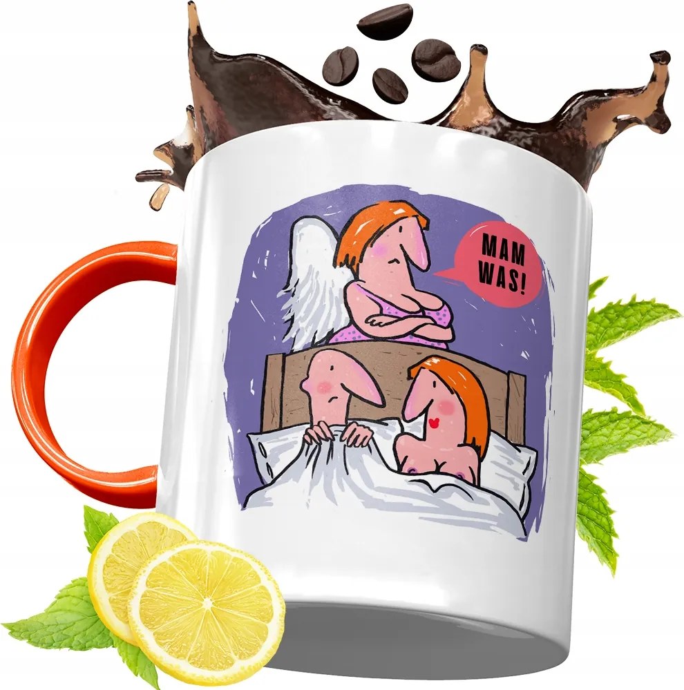 Narancssárga Bögre Anyósnak Ajándékba, fényképes nyomattal