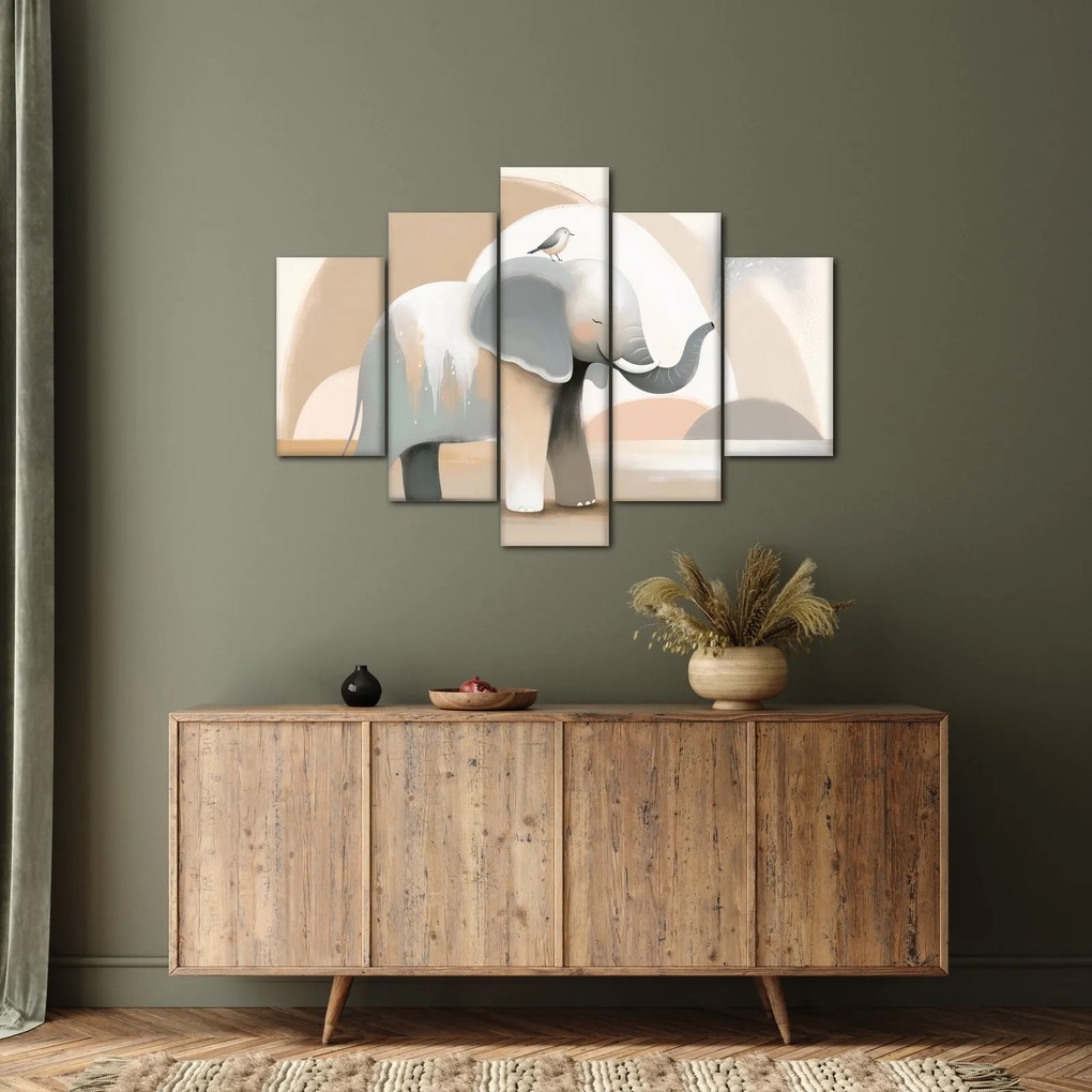 Kép - Elefánt pasztell színekben (150x105 cm)