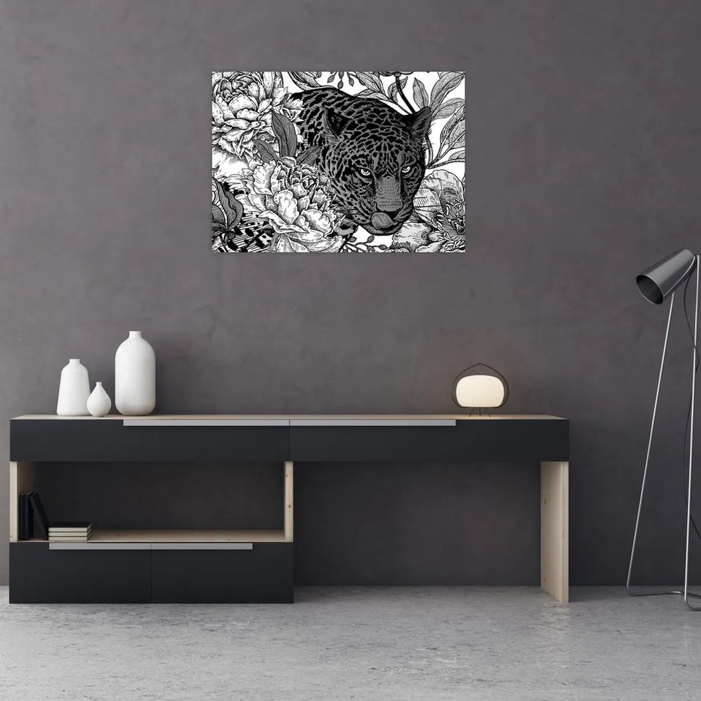 Üveg kép - Egzotikus kert (70x50 cm)