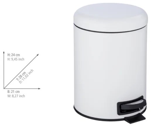 WENKO 24678100 - LEMAN kosár 21x24 cm fehér/fekete