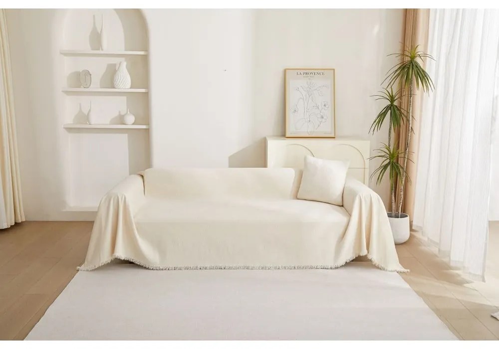 Krémszínű fotel huzat 70 cm Talo – Filumi