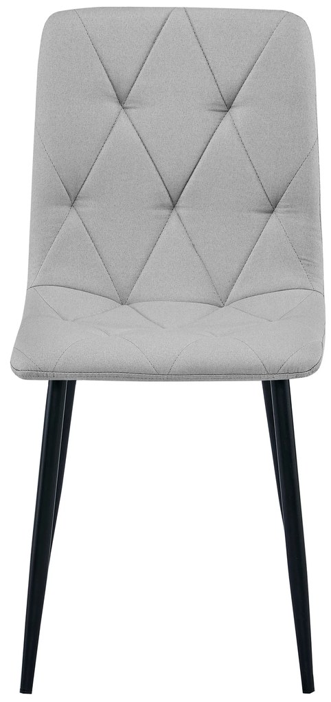 Világosszürke étkezőszék LIBRA fekete lábakkal