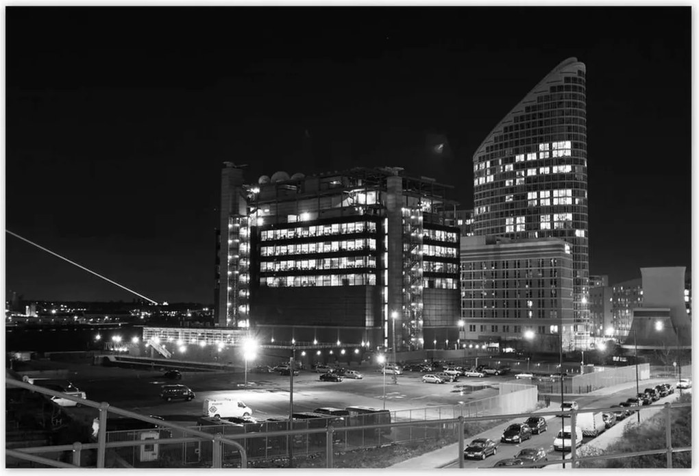 Poszterek 200x135 A felhőkarcolók szépen világítanak