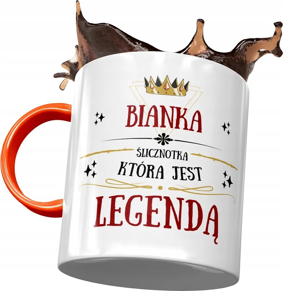 Narancssárga Bögre Bianka Feleség Barátnő Nyomtatott Fotóval