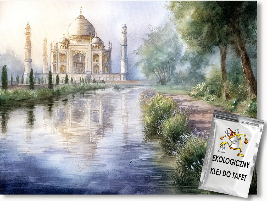 Fotótapéta Flizelina Tájkép Kert Építmény Taj Mahal India 100x75 ragasztó
