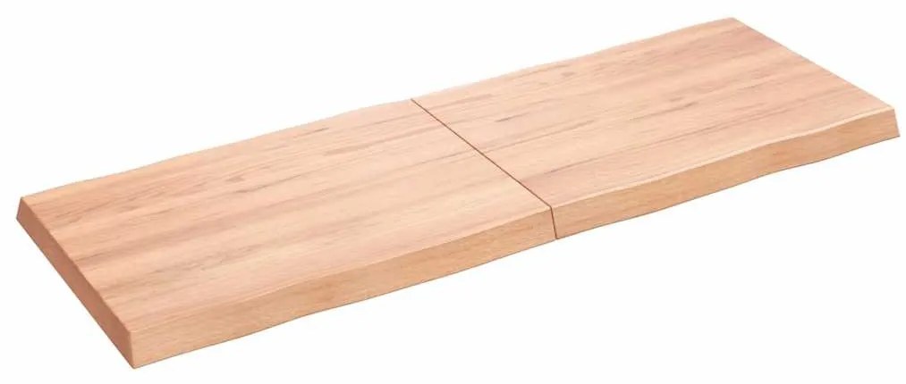 világosbarna kezelt tömör asztallap 140x50x(2-6) cm