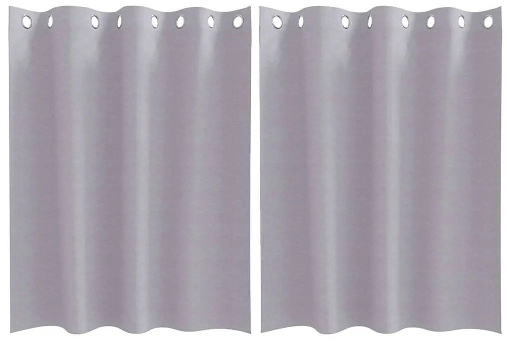 Függönyök függönyökkel 2 pcs Fém szürke 140x140cm Poliészter