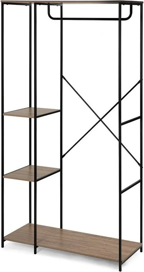 Fekete acél előszoba bútor 90x170x40 cm Aris – Bonami Essentials