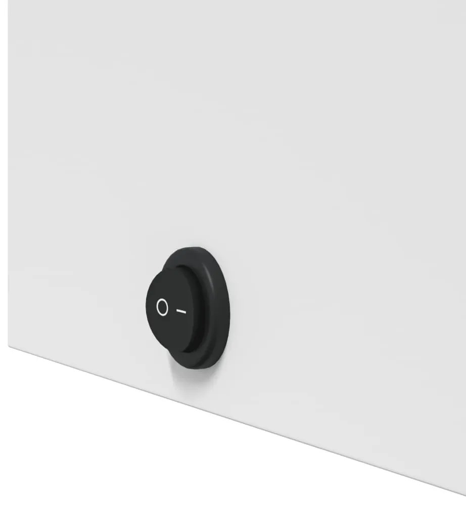 fehér tükrös fürdőszobaszekrény LED-del 60 x 13 x 52 cm