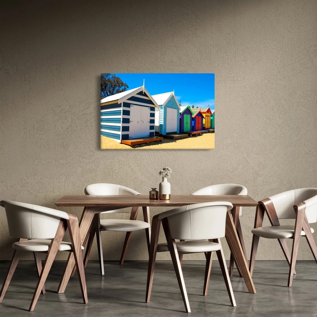 Kép - Brighton Beach, Melbourne, Ausztrália (90x60 cm)