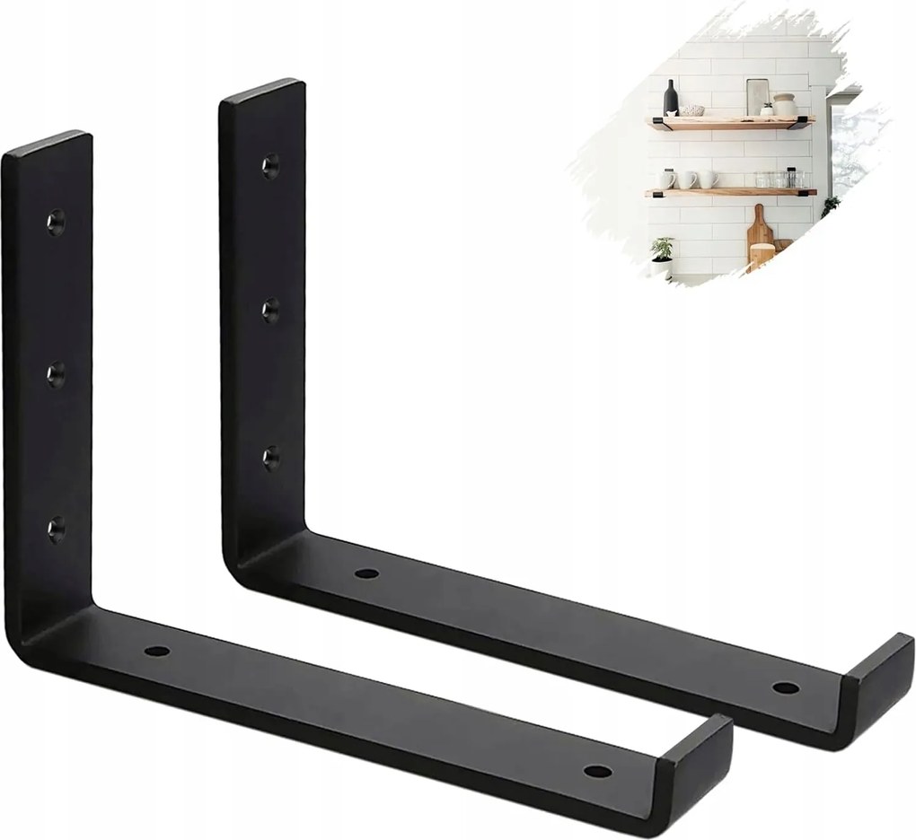 Polctartó Konzolok 2 Db L Fa Nehéz Polctartók 25CM Univerzális