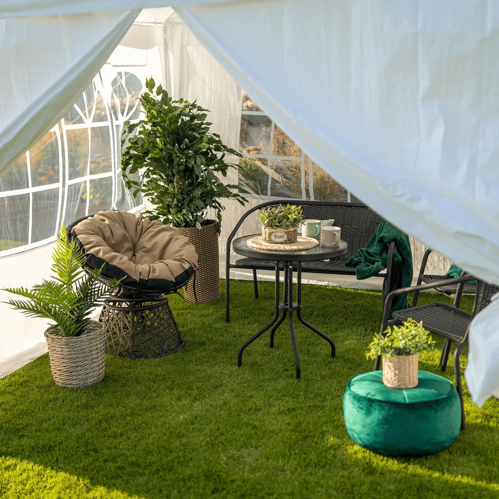 Kerti partisátor, fehér, 3x3 m, TEKNO TYP 1