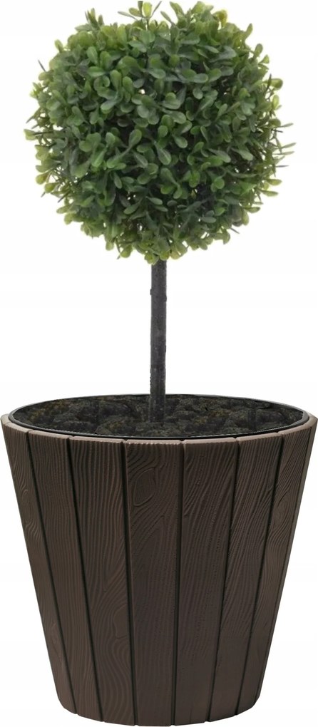 Kerek fa kaspó utánzat 54 L barna Ø 49 cm stílusos és strapabíró