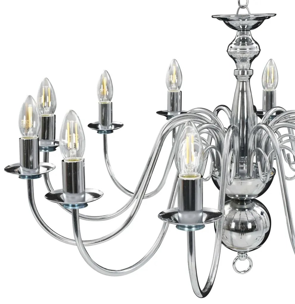 ezüstszínű csillár 12 db E14 izzófoglalattal