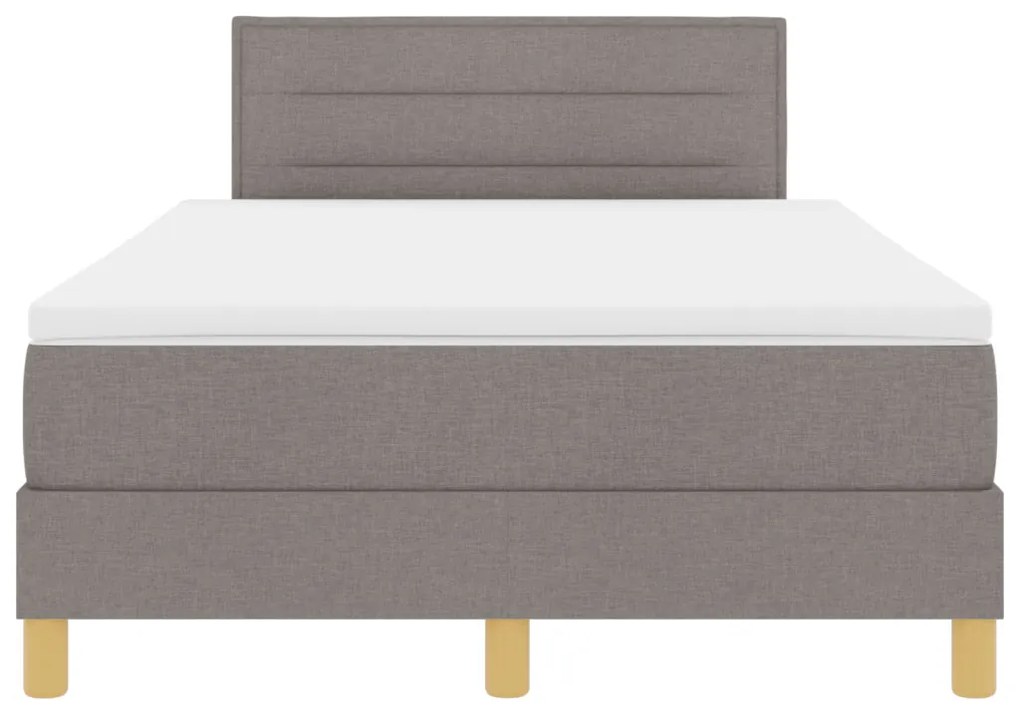 Boxspring ágy matraccal és LED-del Bézs 120x200 cm Szövet