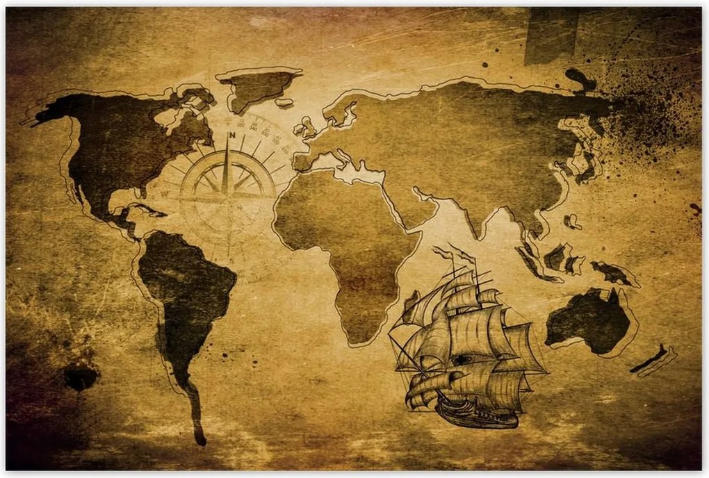 Poszterek 120x80 Régi vintage térkép