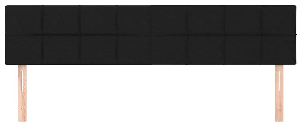 2 db fekete szövet fejtámla 100x5x78/88 cm