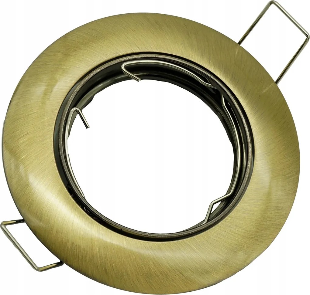 Mennyezeti spot lámpatest állítható kerek sárgaréz szem GU10 Idealed