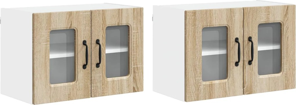 vidaXL Konyhaszekrény Kalmar 2 pcs Sonoma tölgy 60 x 31 x 40 cm