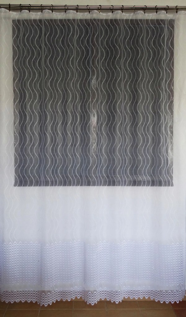 Mg Függöny jacquard 629/48 Fehér 200X250 M szalaggal