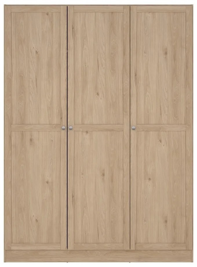 Natúr színű ruhásszekrény tölgyfa dekorral 147x200 cm Billund – Tvilum