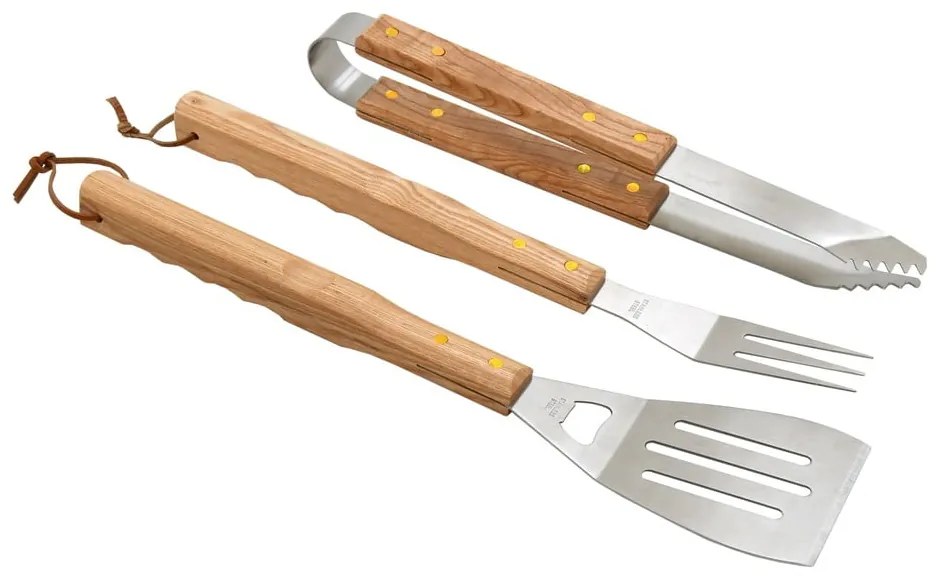 Wood 3 db-os grillező eszközkészlet - Cattara