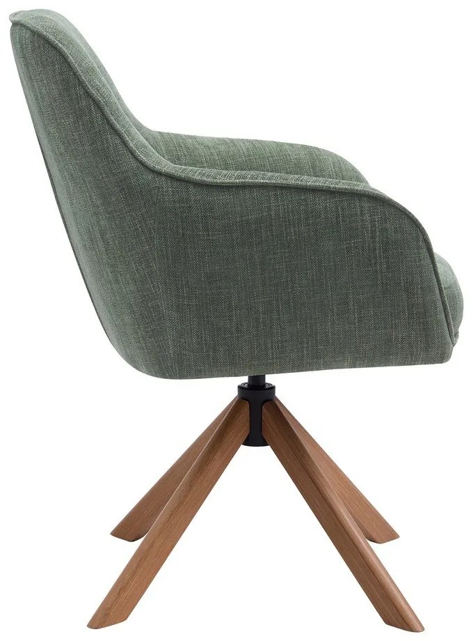 Zöld kárpitozott étkezőfotel szett 2 db-os Avola – Unique Furniture