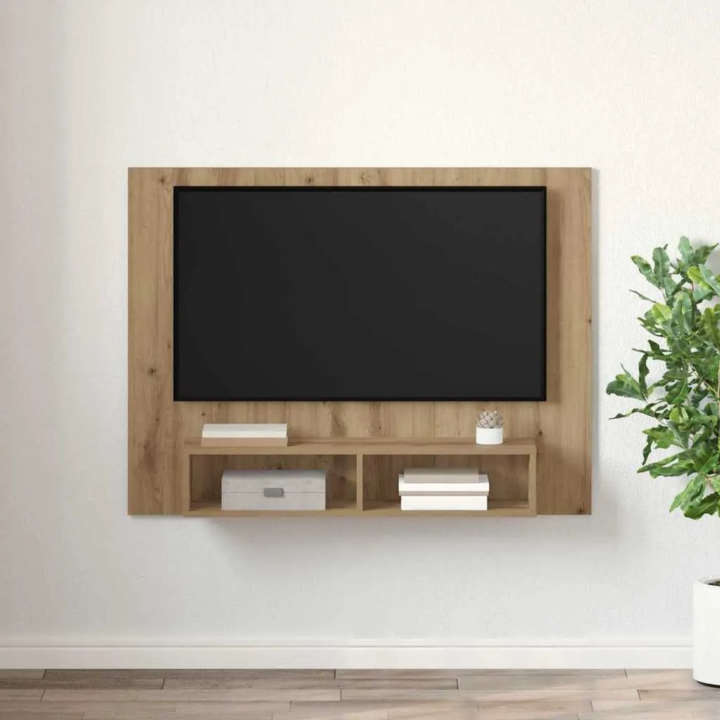Fali TV Szekrény kézműves tölgy 120 x 23.5 x 90 cm Faanyag