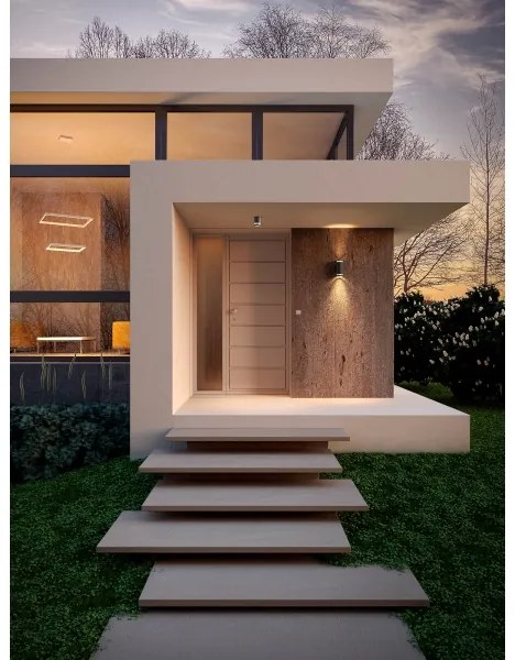 Redo 90519 - Kültéri mennyezeti lámpa CARGO 1xGU10/28W/230V IP54 antracit