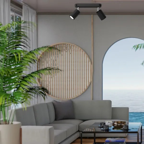 Spotlámpa BELLO 2xGU10/8W/230V fekete