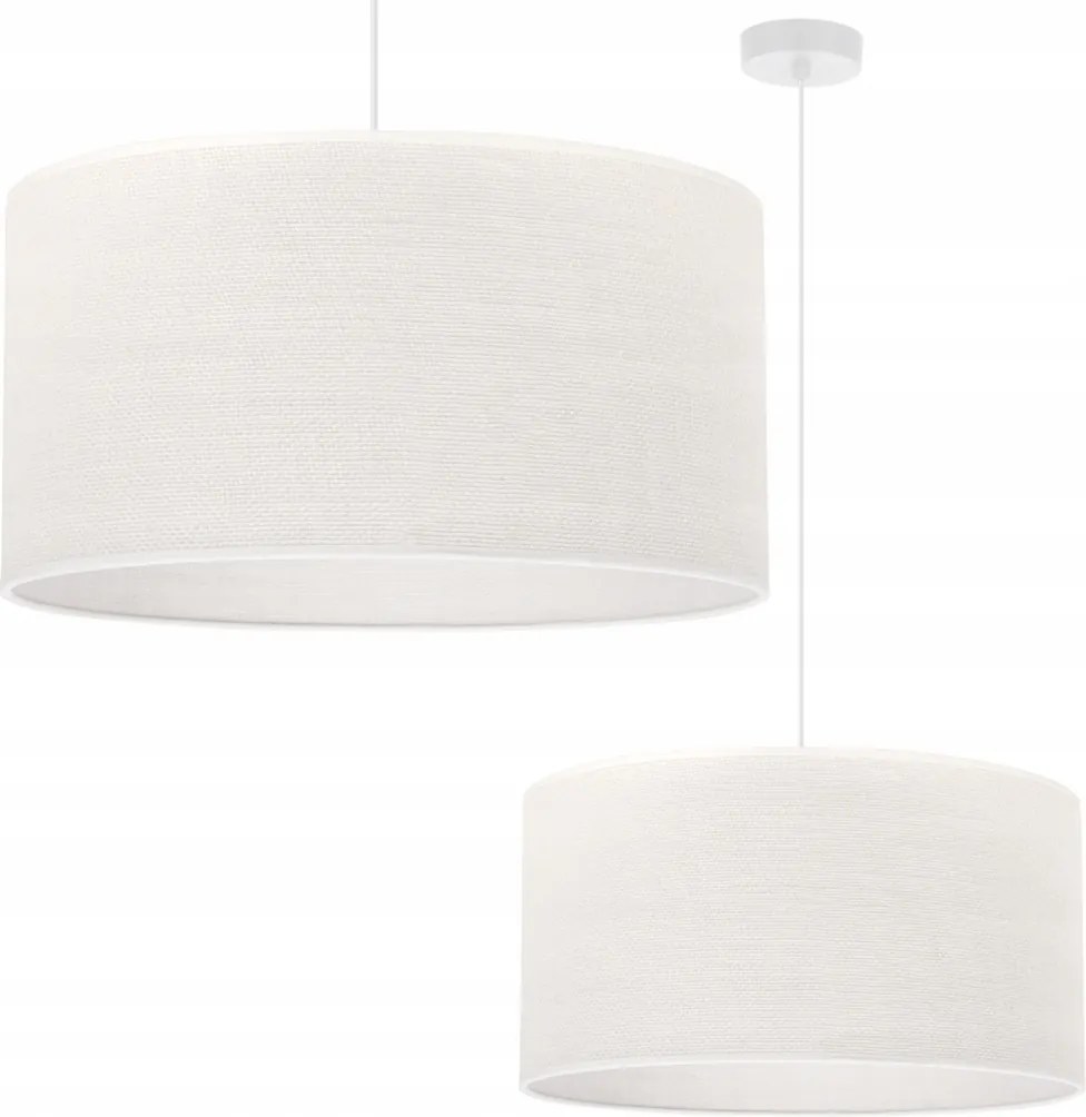 Mennyezeti Függőlámpa Boho Csillár Lámpabúra Fehér Juta Kerek Hálószoba