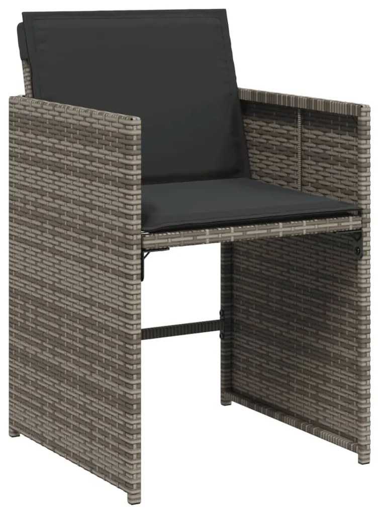 vidaXL 13 részes szürke polyrattan kerti ülőgarnitúra párnákkal