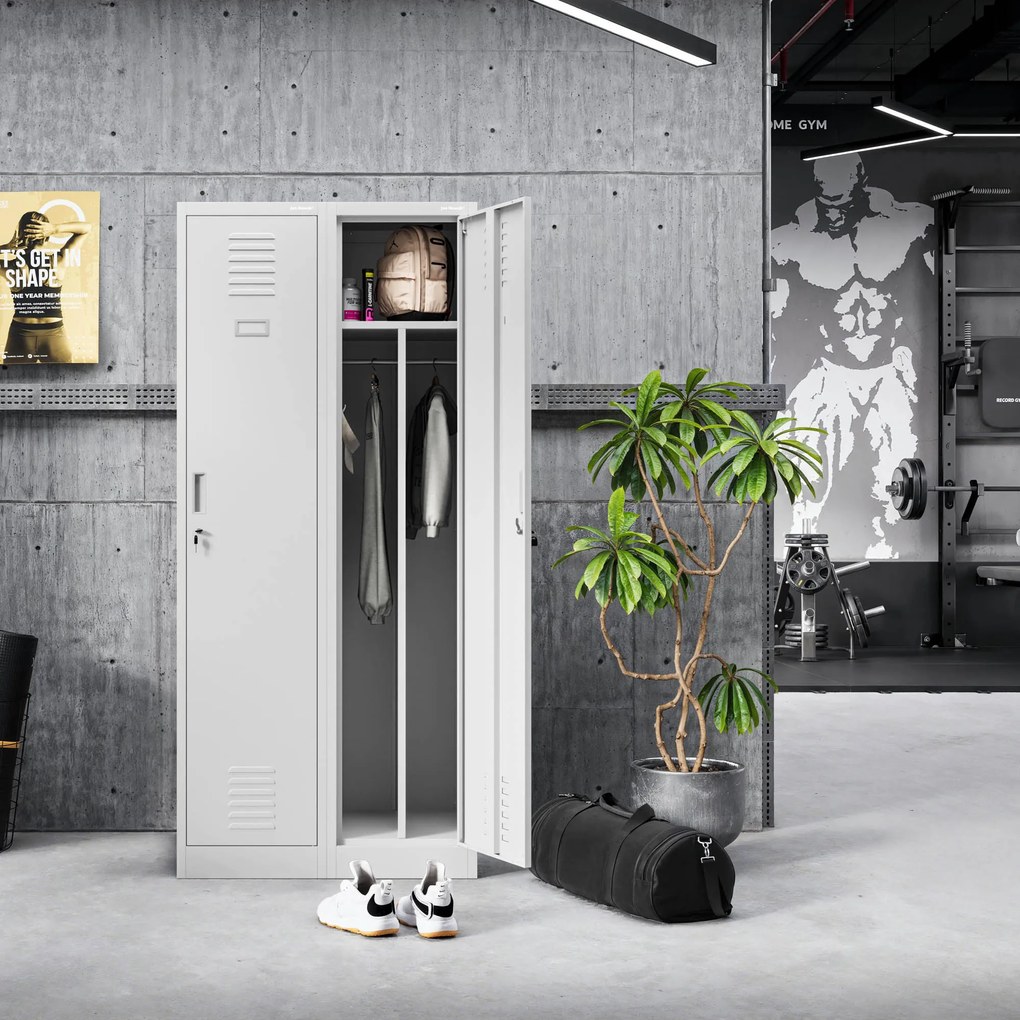 Fém BHP munkaszekrény szürke: KACPER 1 Plus