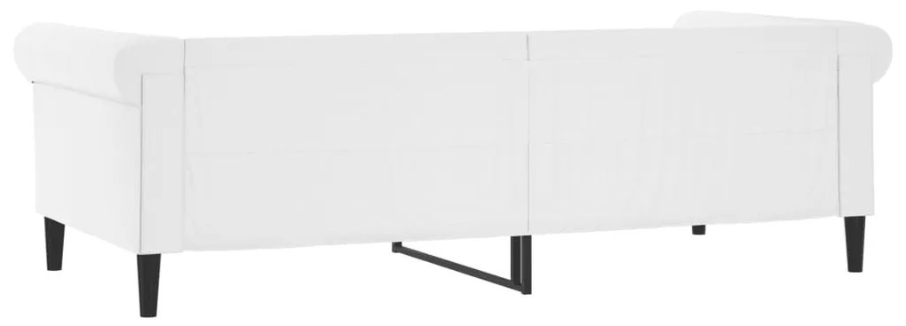 fehér műbőr kanapéágy 90 x 200 cm