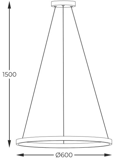 Zuma Line PEN89424-60BK - LED Csillár zsinóron HORIK LED/32W/230V 3000/4000/6000K