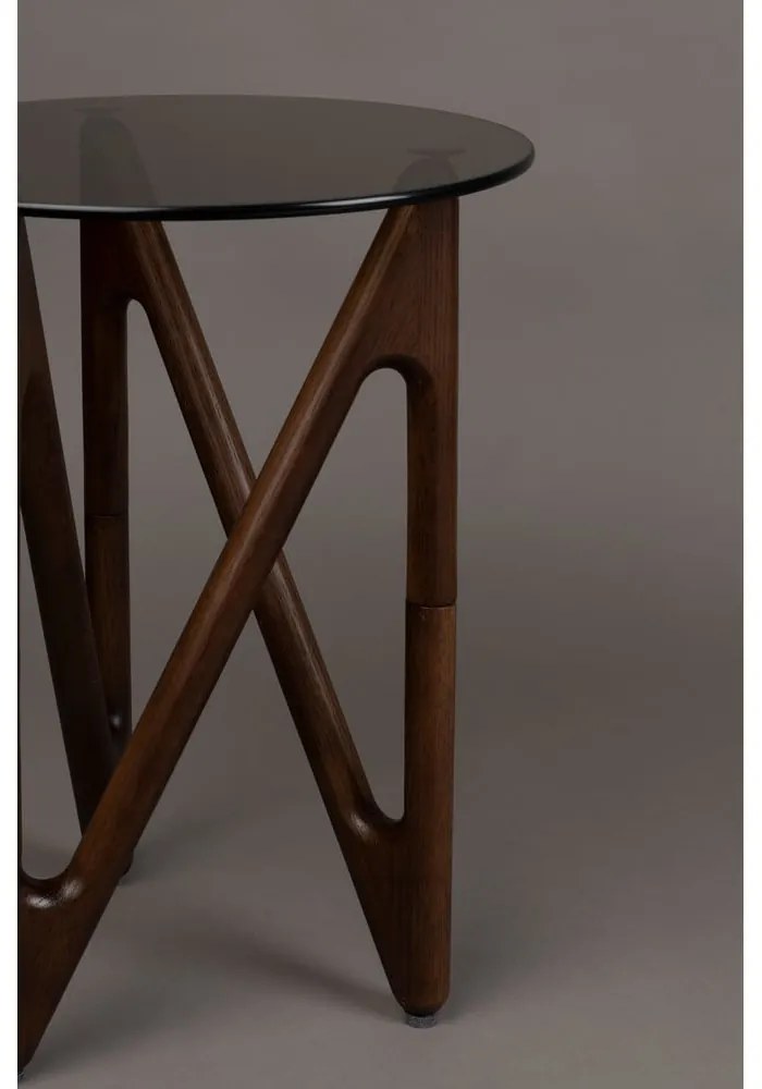 Kerek tárolóasztal üveg asztallappal ø 40 cm Naia – Dutchbone