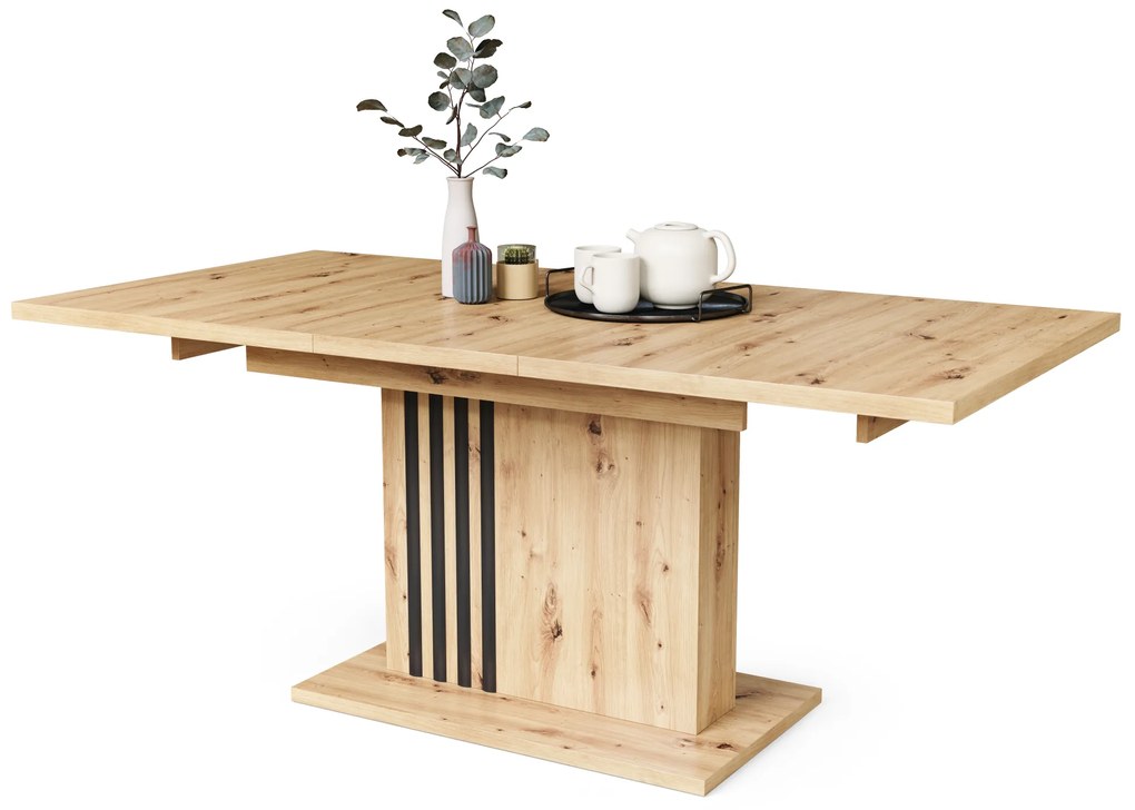 Mazzoni LEONEL Artisan Tölgy - MODERN 180 cm-re BŐVÍTHETŐ ASZTAL!