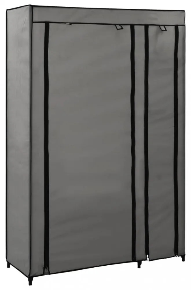 2 db szürke összecsukható szövet ruhásszekrény 110x45x175 cm