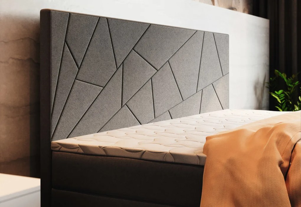 LADO boxspring kárpitozott ágy, 140x200, inari 91
