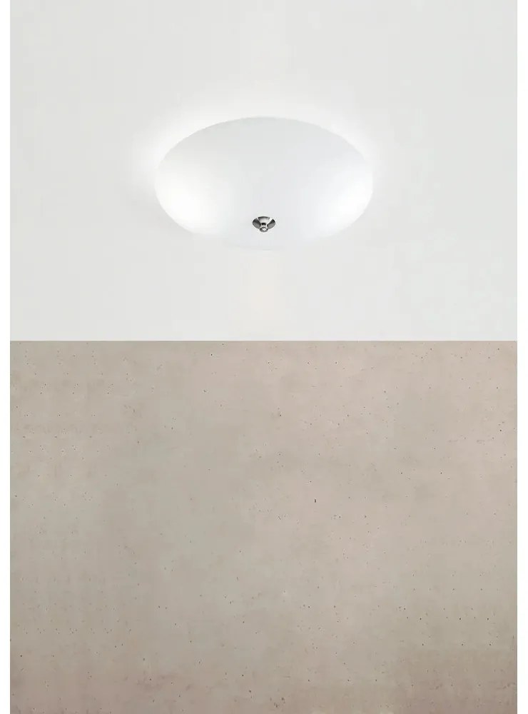 Fehér mennyezeti lámpa üveg búrával ø 39 cm Platillo – Markslöjd