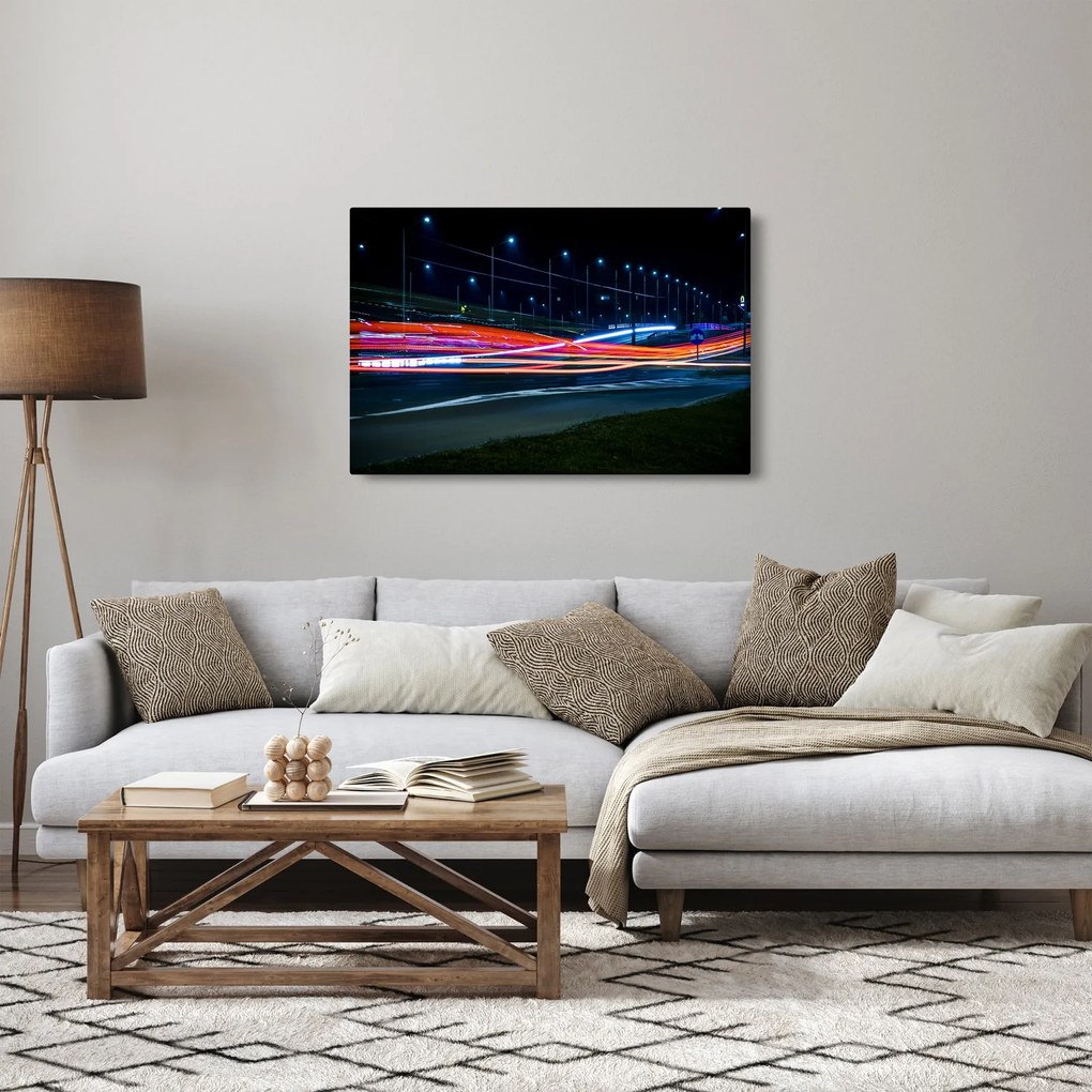 Éjszakai város képe (90x60 cm)