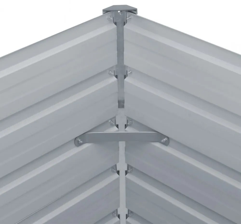 vidaXL antracitszürke horganyzott acél kerti magaságyás 160x80x45 cm