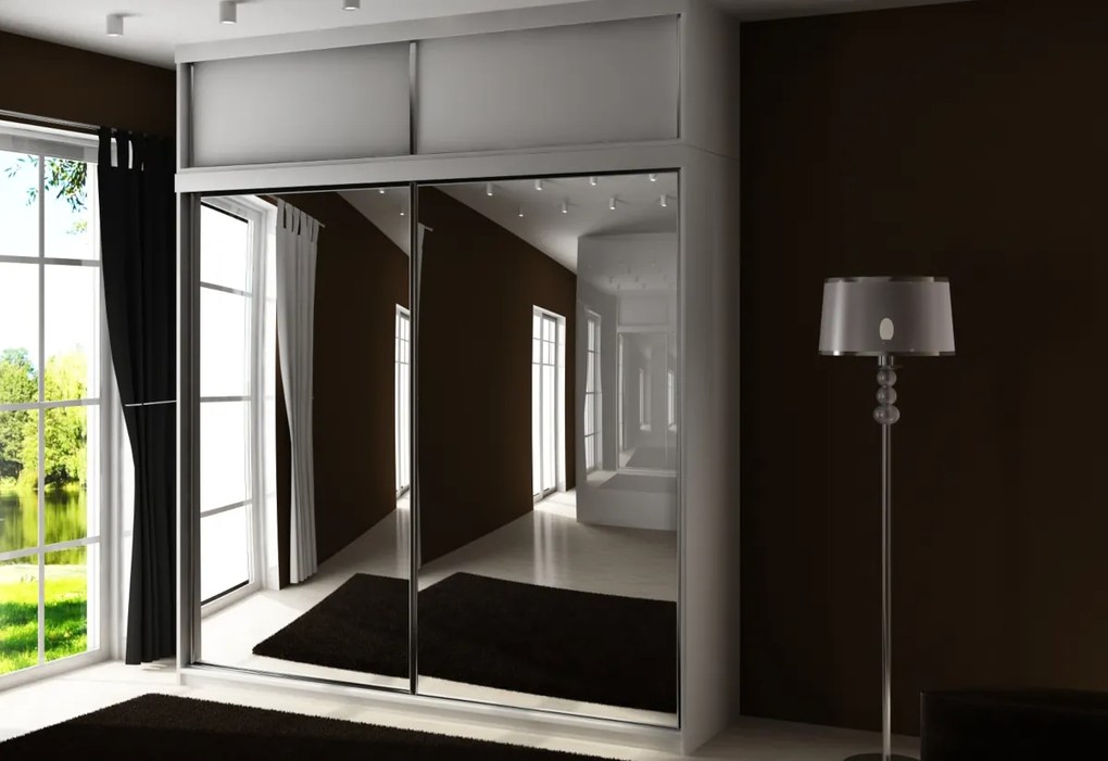 TALIA 25 tolóajtós szekrény, 200x200x62, sonoma tölgy