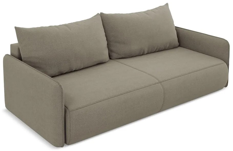 Bézs kinyitható-tárolóhelyes kanapé 216 cm Nanea – Makamii