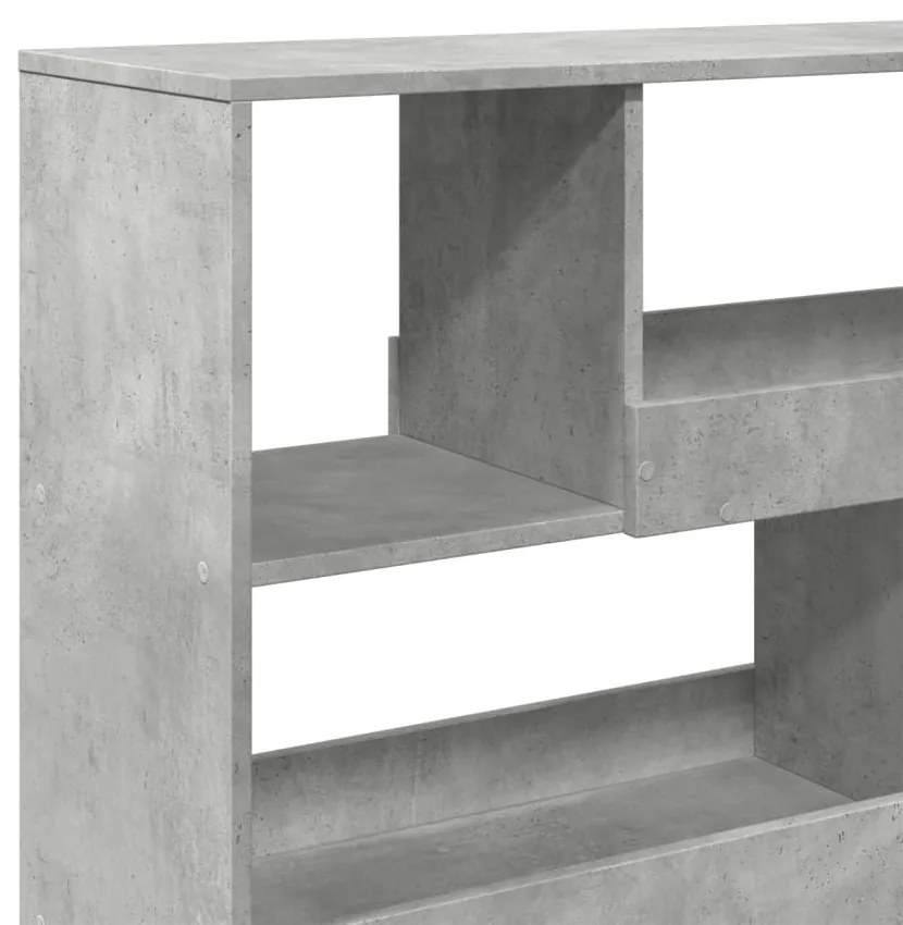betonszürke szerelt fa térelválasztó 100 x 33 x 94,5 cm