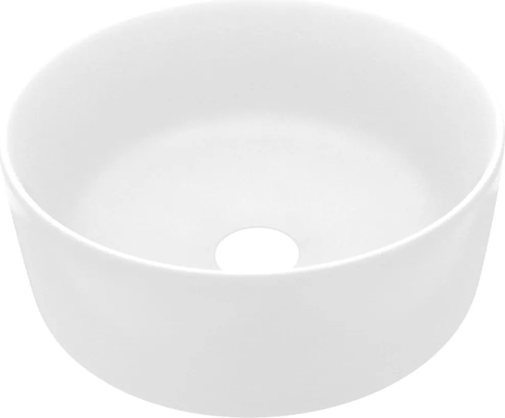 vidaXL kerek matt fehér kerámia luxus mosdókagyló 40 x 15 cm